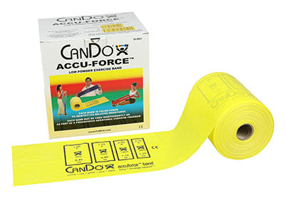 CanDo AccuForce Low Powder 5x50 Yard Exercise Band Set w/ Dispens-a-Band Rack