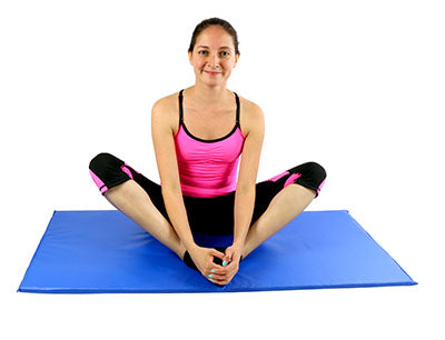 CanDo Exercise Mat - Non Folding - 1" PU Foam with Cover - 2' x 5'
