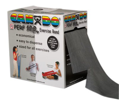 CanDo Latex Free Exercise Band - 100 yard Perf 100 rolls, 5-piece set