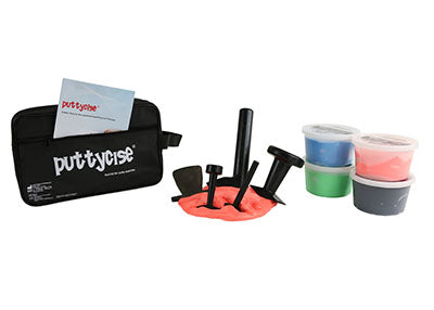 Puttycise Theraputty tool - 5-tool set with 4 x 1 lb putties, with bag