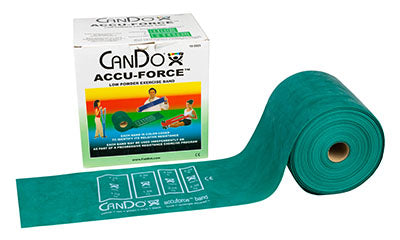 CanDo AccuForce Low Powder 5x50 Yard Exercise Band Set w/ Dispens-a-Band Rack