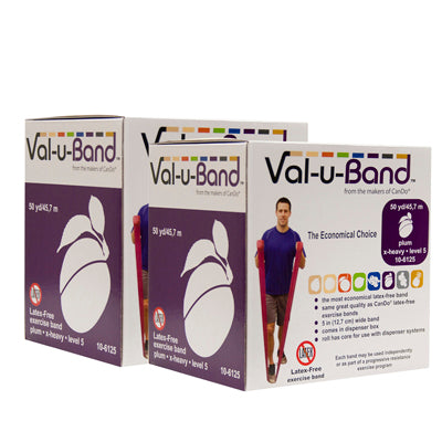 Val-u-Band Resistance Bands, Dispenser Roll, 100 Yds. (2 x 50 Yds.), 5-Piece Set (LATEX FREE)