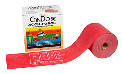 CanDo AccuForce Low Powder 5x50 Yard Exercise Band Set w/ Dispens-a-Band Rack